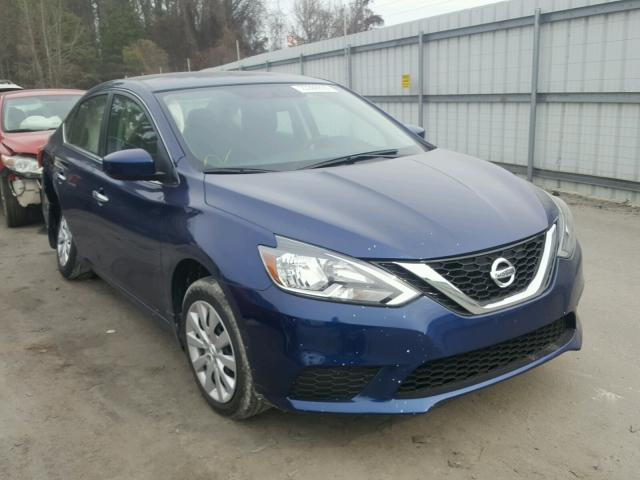 3N1AB7AP7GY300608 - 2016 NISSAN SENTRA S BLUE photo 1