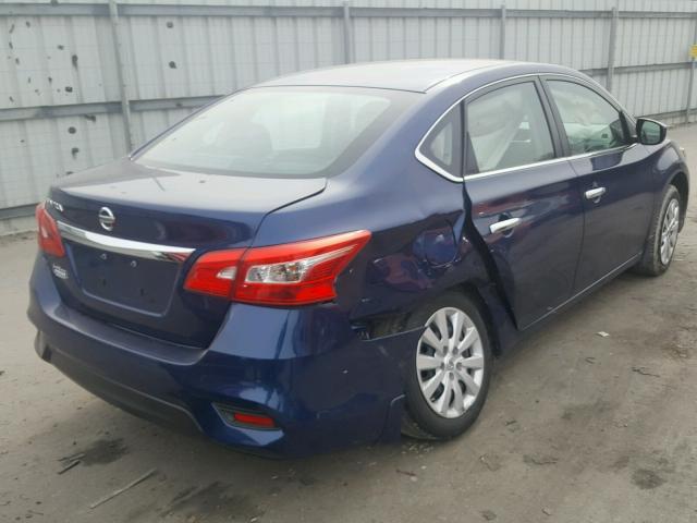 3N1AB7AP7GY300608 - 2016 NISSAN SENTRA S BLUE photo 4