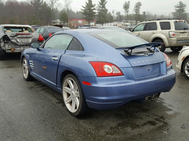 1C3AN69L75X050130 - 2005 CHRYSLER CROSSFIRE BLUE photo 3