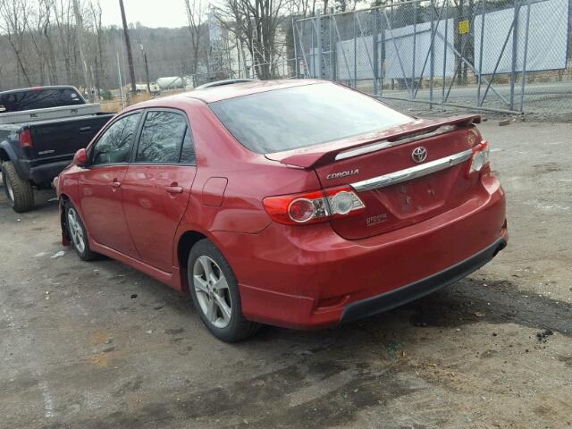 2T1BU4EE4BC577373 - 2011 TOYOTA COROLLA BA RED photo 3