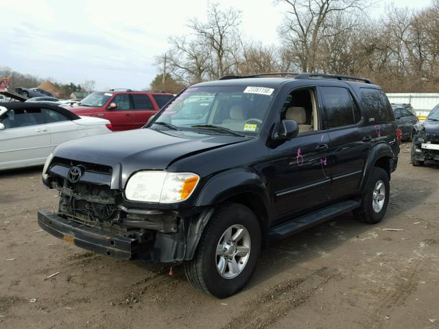 5TDBT44A17S292341 - 2007 TOYOTA SEQUOIA SR BLACK photo 2