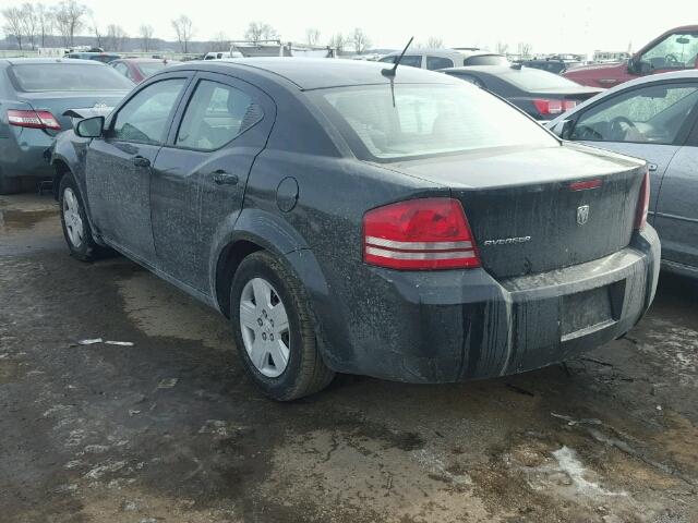 1B3LC46K38N200343 - 2008 DODGE AVENGER SE BLACK photo 3