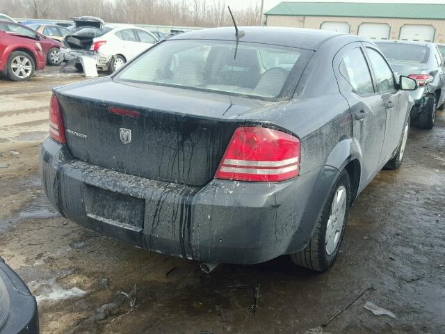 1B3LC46K38N200343 - 2008 DODGE AVENGER SE BLACK photo 4