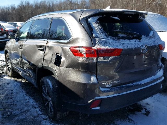 5TDJZRFH4HS367598 - 2017 TOYOTA HIGHLANDER GRAY photo 3