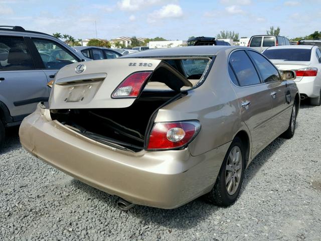 JTHBA30G045034175 - 2004 LEXUS ES 330 BEIGE photo 4