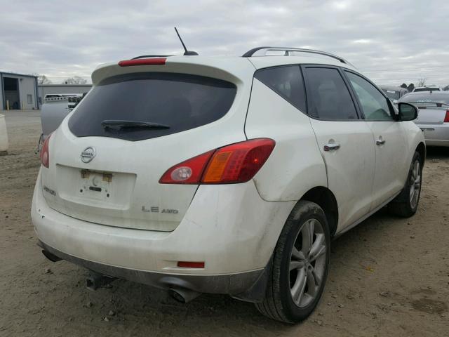 JN8AZ18W79W132759 - 2009 NISSAN MURANO S WHITE photo 4