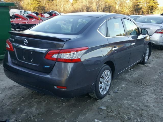 3N1AB7AP5DL795559 - 2013 NISSAN SENTRA S GRAY photo 4