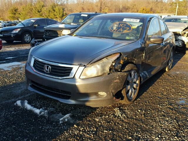 1HGCP36888A081814 - 2008 HONDA ACCORD EXL GRAY photo 2