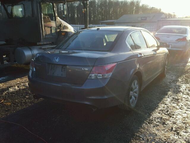 1HGCP36888A081814 - 2008 HONDA ACCORD EXL GRAY photo 4