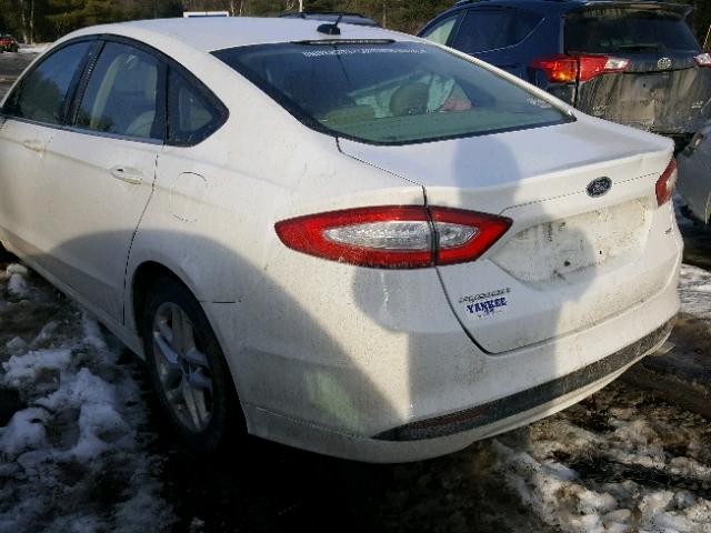 3FA6P0H7XDR347421 - 2013 FORD FUSION SE WHITE photo 3