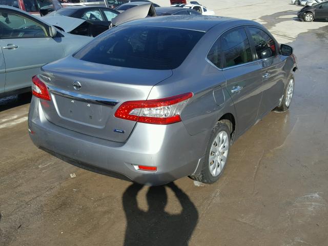 3N1AB7AP0EY279825 - 2014 NISSAN SENTRA S GRAY photo 4