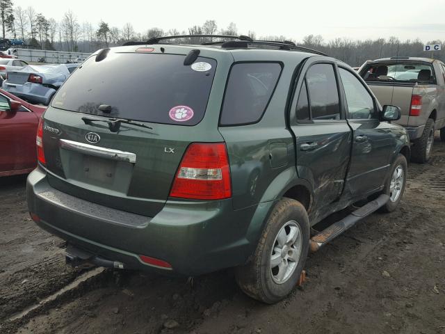 KNDJC736175723728 - 2007 KIA SORENTO EX GREEN photo 4