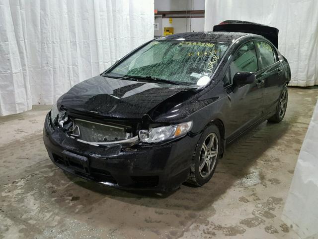 2HGFA1F63AH313762 - 2010 HONDA CIVIC BLACK photo 2