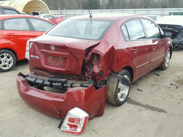 3N1AB61E18L759673 - 2008 NISSAN SENTRA 2.0 BURGUNDY photo 4