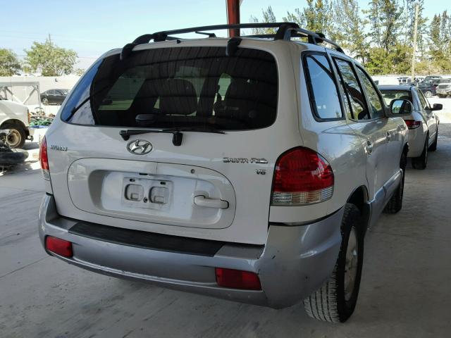 KM8SC13D45U893256 - 2005 HYUNDAI SANTA FE G WHITE photo 4