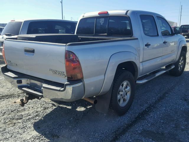 5TEJU62N18Z473499 - 2008 TOYOTA TACOMA DOU SILVER photo 4