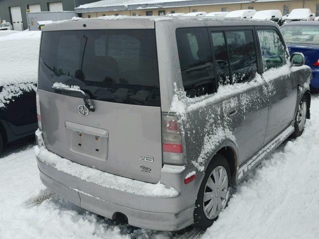 JTLKT324150213567 - 2005 TOYOTA SCION XB GRAY photo 4