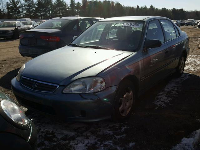 1HGEJ6672YL018814 - 2000 HONDA CIVIC LX BLUE photo 2