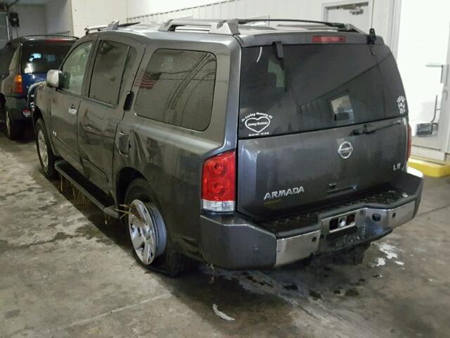 5N1AA08B45N709673 - 2005 NISSAN ARMADA SE CHARCOAL photo 3