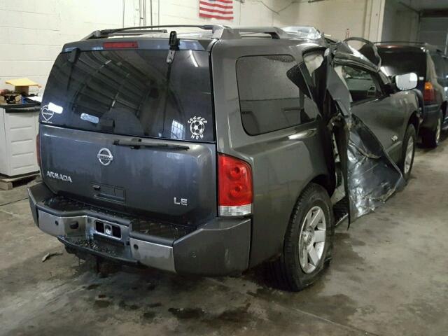 5N1AA08B45N709673 - 2005 NISSAN ARMADA SE CHARCOAL photo 4