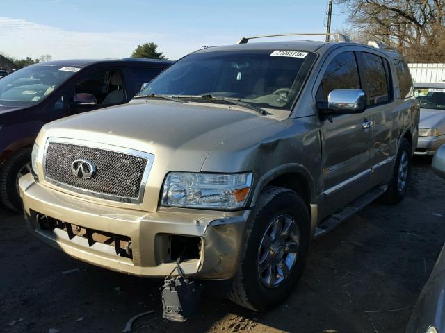 5N3AA08C14N812516 - 2004 INFINITI QX56 TAN photo 2