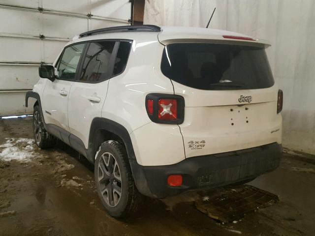 ZACCJBAB3HPF33018 - 2017 JEEP RENEGADE S თეთრი ფოტო 3
