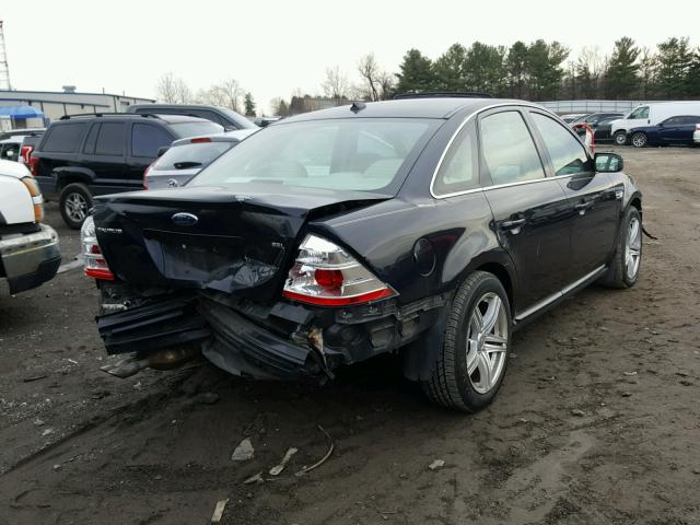 1FAHP24W58G125206 - 2008 FORD TAURUS SEL BLACK photo 4