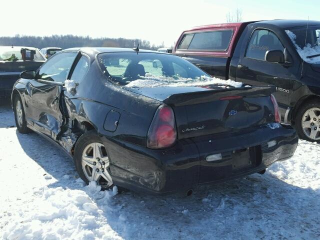 2G1WX12K759272836 - 2005 CHEVROLET MONTE CARL BLACK photo 3