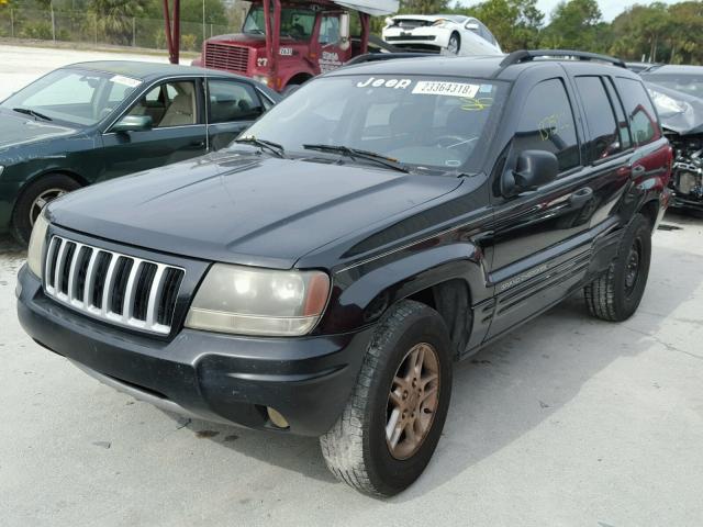 1J4GW48S44C128590 - 2004 JEEP GRAND CHER BLACK photo 2