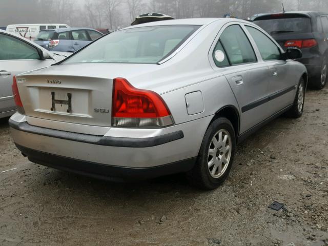 YV1RS61R222134026 - 2002 VOLVO S60 SILVER photo 4