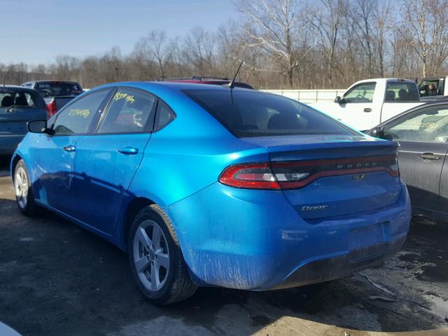 1C3CDFBB3GD506125 - 2016 DODGE DART SXT BLUE photo 3