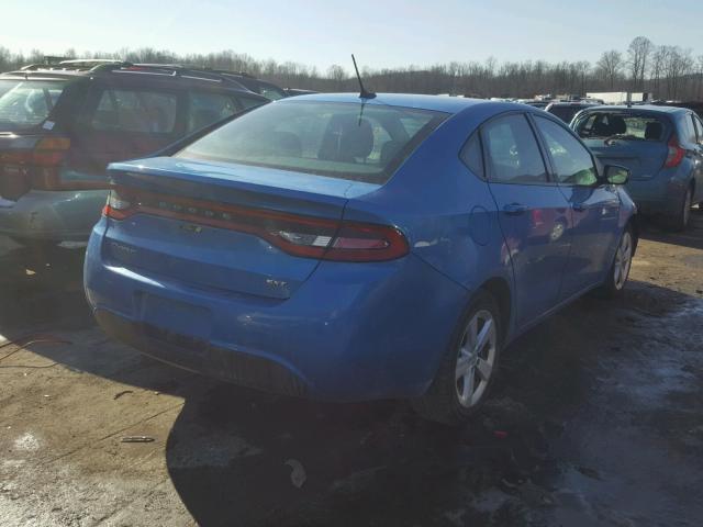 1C3CDFBB3GD506125 - 2016 DODGE DART SXT BLUE photo 4