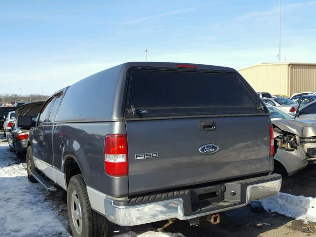 1FTPX12525NB90564 - 2005 FORD F150 GRAY photo 3