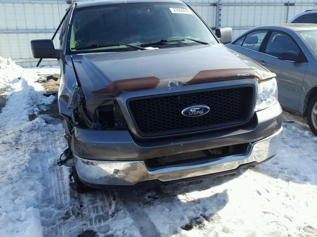 1FTPX12525NB90564 - 2005 FORD F150 GRAY photo 9