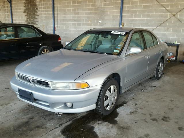 4A3AA46G0YE015817 - 2000 MITSUBISHI GALANT ES GRAY photo 2