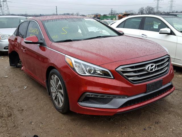 5NPE34AF9FH251263 - 2015 HYUNDAI SONATA SPO MAROON photo 1