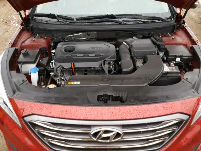 5NPE34AF9FH251263 - 2015 HYUNDAI SONATA SPO MAROON photo 7