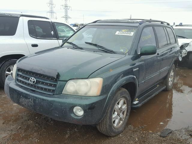 JTEGF21A330081818 - 2003 TOYOTA HIGHLANDER GREEN photo 2