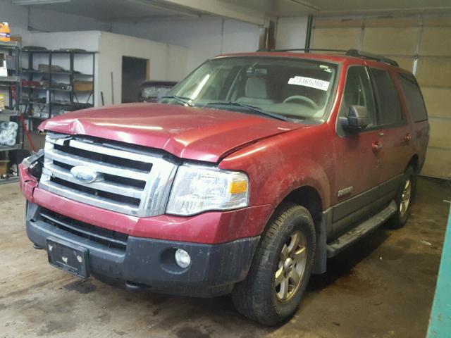 1FMFU16597LA94035 - 2007 FORD EXPEDITION BURGUNDY photo 2