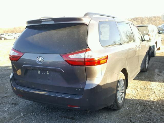 5TDYZ3DC2HS866418 - 2017 TOYOTA SIENNA XLE GRAY photo 4