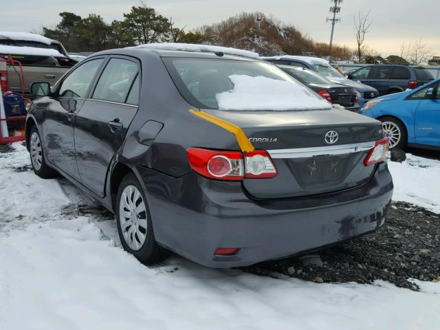 2T1BU4EE3DC948591 - 2013 TOYOTA COROLLA BA GRAY photo 3