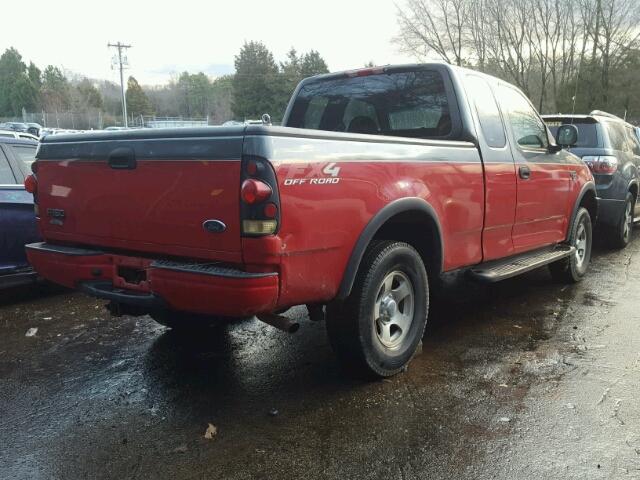 2FTRX18W32CA87356 - 2002 FORD F150 RED photo 4