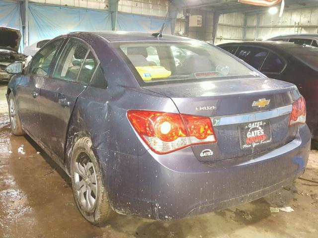 1G1PA5SHXD7308830 - 2013 CHEVROLET CRUZE LS BLUE photo 3