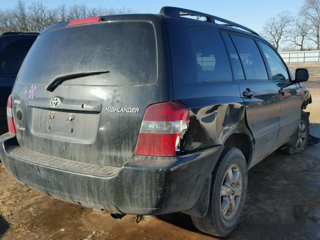 JTEEP21A160174863 - 2006 TOYOTA HIGHLANDER BLACK photo 4