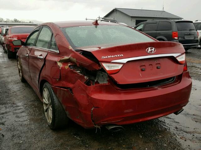 5NPEC4AC0BH113563 - 2011 HYUNDAI SONATA SE RED photo 3