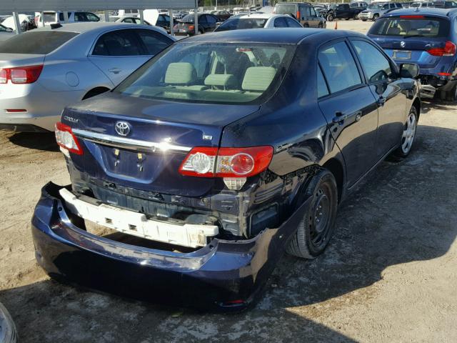 2T1BU4EE9CC845609 - 2012 TOYOTA COROLLA BA BLUE photo 4