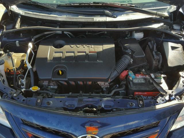 2T1BU4EE9CC845609 - 2012 TOYOTA COROLLA BA BLUE photo 7