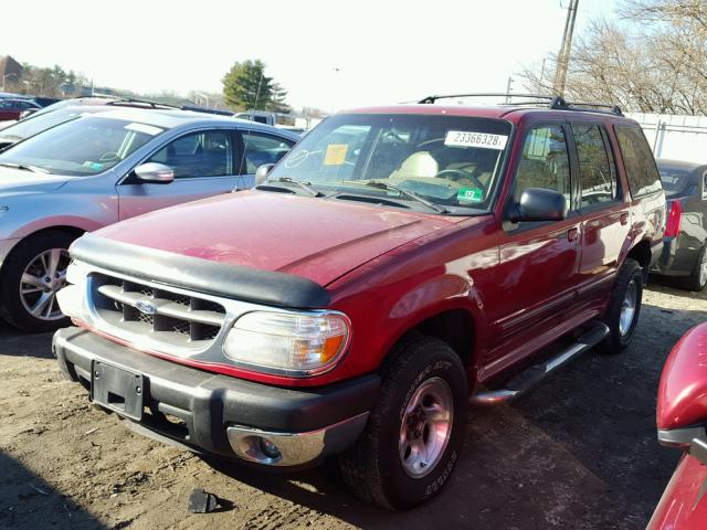 1FMDU73E21ZA57864 - 2001 FORD EXPLORER X BURGUNDY photo 2