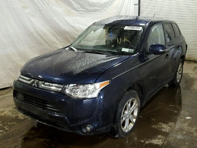 JA4AZ3A35EZ006460 - 2014 MITSUBISHI OUTLANDER BLUE photo 2