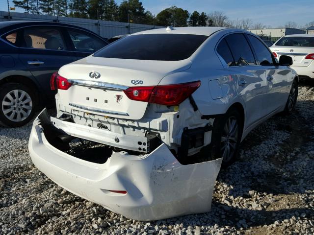 JN1BV7AP3EM690487 - 2014 INFINITI Q50 BASE WHITE photo 4